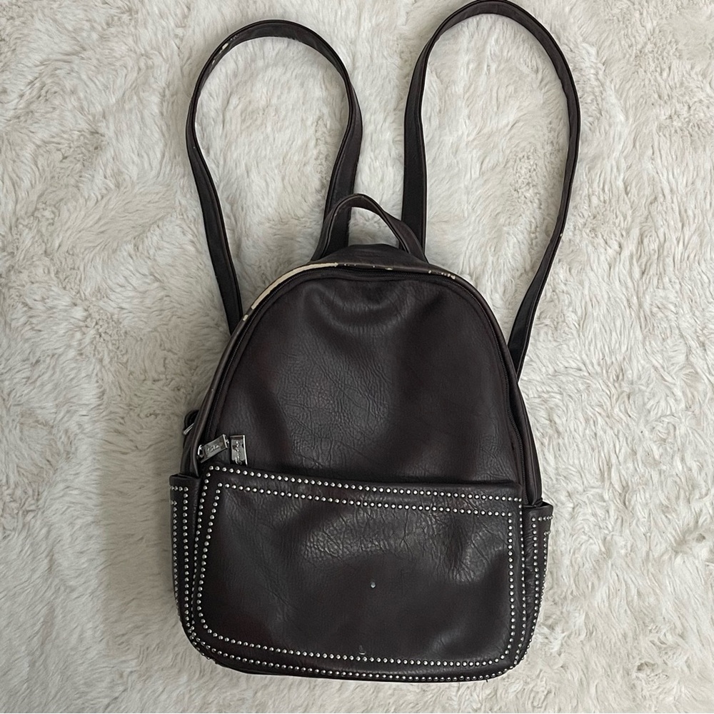 ‼️FINAL SALE‼️ Brown Faux Leather Backpack Vintage Retro Bag